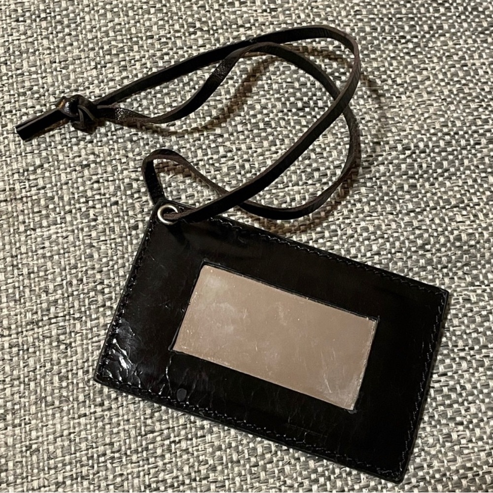 Black leather Balenciaga mirror